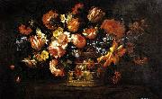 PASSEROTTI, Bartolomeo Basket of Flowers Sweden oil painting artist